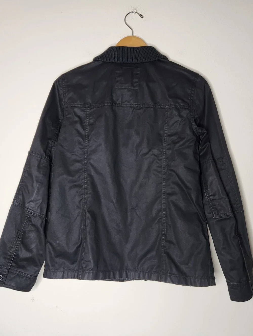 J. Crew Womens Medium Black Washed Age Utiliy Jacket Moto